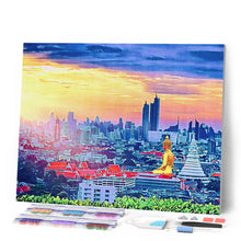 Charger l'image dans la galerie, Broderie Diamant - Buddha Bangkok 40x50cm toile tendue sur châssis
