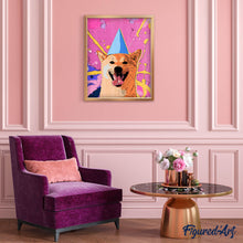 Charger l'image dans la galerie, Broderie Diamant - Diamond Painting Chien souriant pop art