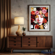 Charger l'image dans la galerie, Broderie Diamant - Diamond Painting Visage de roses