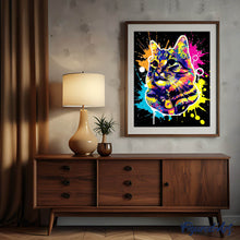 Charger l'image dans la galerie, Broderie Diamant - Diamond Painting Chat Splash Pop Art