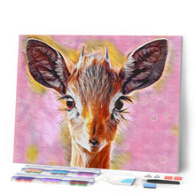 Charger l'image dans la galerie, Broderie Diamant - Biche mignonne 40x50cm toile tendue sur châssis