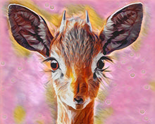 Charger l'image dans la galerie, Broderie Diamant - Diamond Painting Biche mignonne 40x50cm toile tendue sur châssis