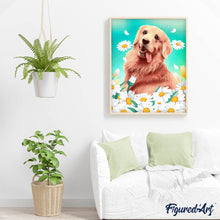 Charger l'image dans la galerie, Broderie Diamant - Diamond Painting Golden Retriever
