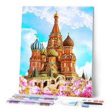 Charger l'image dans la galerie, Broderie Diamant - Cathédrale St Basil 40x50cm toile tendue sur châssis