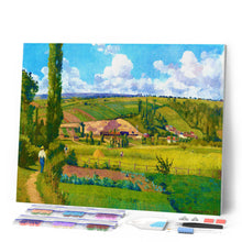 Charger l'image dans la galerie, Broderie Diamant - Diamond Painting Paysage aux Pâtis - Camille Pissarro