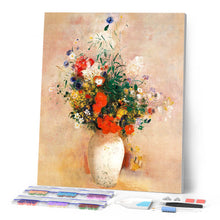 Charger l'image dans la galerie, Broderie Diamant - Diamond Painting Vase de Fleurs - Odilon Redon 40x50cm toile tendue sur châssis