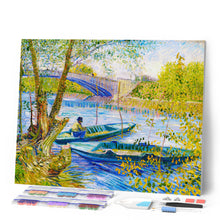 Charger l'image dans la galerie, Broderie Diamant - Diamond Painting La pêche au Printemps, Pont de Clichy - Van Gogh