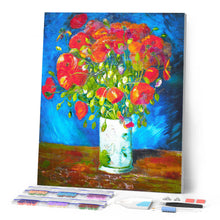 Charger l'image dans la galerie, Broderie Diamant - Diamond Painting Vase avec Coquelicots - Van Gogh