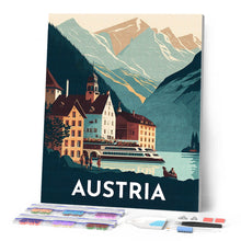 Charger l'image dans la galerie, Broderie Diamant - Affiche Poster Hallstatt