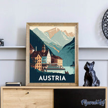 Charger l'image dans la galerie, Broderie Diamant - Affiche Poster Hallstatt