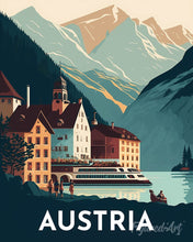 Charger l'image dans la galerie, Broderie Diamant - Affiche Poster Hallstatt
