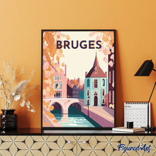 Charger l'image dans la galerie, Broderie Diamant - Affiche Poster Bruges