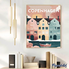 Charger l'image dans la galerie, Broderie Diamant - Affiche Poster Copenhague