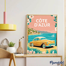 Charger l'image dans la galerie, Broderie Diamant - Affiche Poster Côte d'Azur