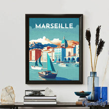 Charger l'image dans la galerie, Broderie Diamant - Affiche Poster Marseille