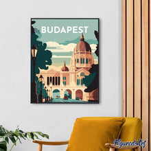Charger l'image dans la galerie, Broderie Diamant - Affiche Poster Budapest