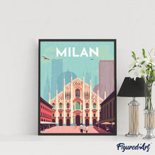Charger l'image dans la galerie, Broderie Diamant - Affiche Poster Milan