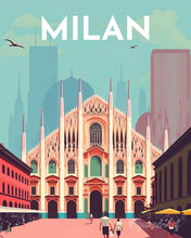 Charger l'image dans la galerie, Broderie Diamant - Affiche Poster Milan