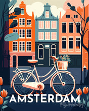 Charger l'image dans la galerie, Diamond Painting - Broderie Diamant - Affiche Poster Amsterdam 40x50cm toile tendue sur châssis