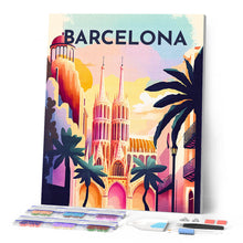 Charger l'image dans la galerie, Broderie Diamant - Affiche Poster Barcelone
