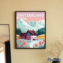 Charger l'image dans la galerie, Broderie Diamant - Affiche Poster Lucerne