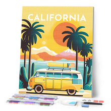 Charger l'image dans la galerie, Broderie Diamant - Affiche Poster Californie