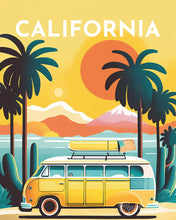 Charger l'image dans la galerie, Broderie Diamant - Affiche Poster Californie