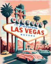 Charger l'image dans la galerie, Diamond Painting - Broderie Diamant - Affiche Poster Las Vegas 40x50cm toile tendue sur châssis