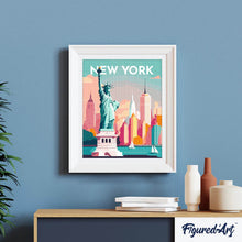 Charger l'image dans la galerie, Broderie Diamant - Affiche Poster New York