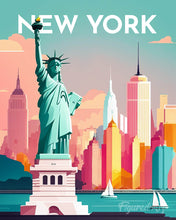Charger l'image dans la galerie, Broderie Diamant - Affiche Poster New York