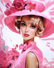 Charger l'image dans la galerie, Diamond Painting - Broderie Diamant - Diva au Chapeau Rose