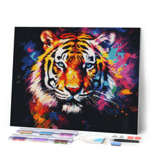 Charger l'image dans la galerie, Broderie Diamant - Tigre Coloré Abstrait