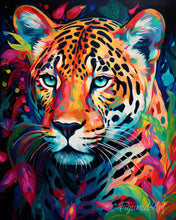 Charger l'image dans la galerie, Diamond Painting - Broderie Diamant - Léopard Coloré Abstrait 40x50cm toile tendue sur châssis