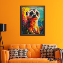 Charger l&#39;image dans la galerie, Broderie Diamant - Suricate Coloré Abstrait
