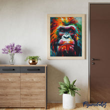 Charger l&#39;image dans la galerie, Broderie Diamant - Orang-outan Coloré Abstrait