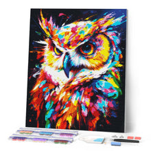 Charger l'image dans la galerie, Broderie Diamant - Hibou Coloré Abstrait