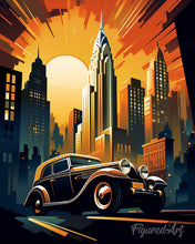 Charger l'image dans la galerie, Diamond Painting - Broderie Diamant - Voiture Art Déco à New York