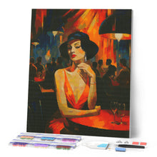 Charger l'image dans la galerie, Broderie Diamant - Femme dans un Club Art Déco