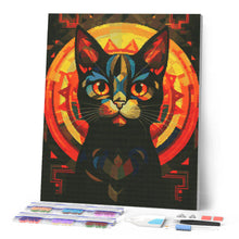 Charger l'image dans la galerie, Broderie Diamant - Chat noir Art Déco