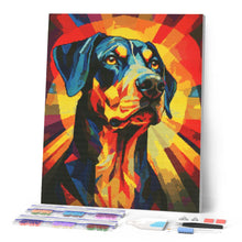 Charger l'image dans la galerie, Broderie Diamant - Chien Art Déco