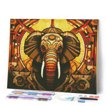Charger l'image dans la galerie, Broderie Diamant - Eléphant Art Déco