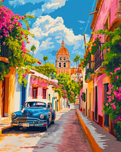 Charger l'image dans la galerie, Diamond Painting - Broderie Diamant - Voiture classique à Mexico 40x50cm toile tendue sur châssis