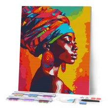 Charger l'image dans la galerie, Broderie Diamant - Dame africaine lumineuse