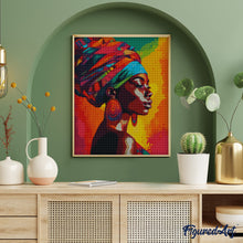 Charger l'image dans la galerie, Broderie Diamant - Dame africaine lumineuse