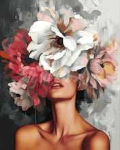 Charger l&#39;image dans la galerie, Diamond Painting - Broderie Diamant - Beauté derrière les fleurs 40x50cm toile tendue sur châssis