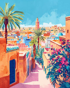 Diamond Painting - Broderie Diamant - Marrakech 40x50cm toile tendue sur châssis