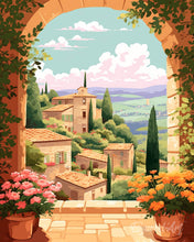 Charger l'image dans la galerie, Diamond Painting - Broderie Diamant - Toscane en fleurs 40x50cm toile tendue sur châssis
