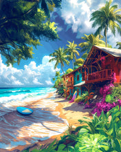 Charger l'image dans la galerie, Diamond Painting - Broderie Diamant - Village de surf 40x50cm toile tendue sur châssis