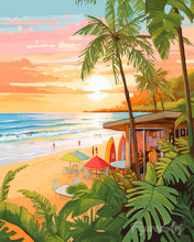 Charger l'image dans la galerie, Diamond Painting - Broderie Diamant - Club de surf 40x50cm toile tendue sur châssis