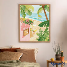 Charger l'image dans la galerie, Broderie Diamant - Club de la plage 40x50cm toile tendue sur châssis